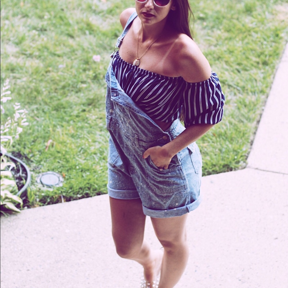 Vintage 90s Arizona Denim Short Overalls